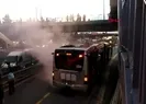 Avcılarda metrobüste yangın