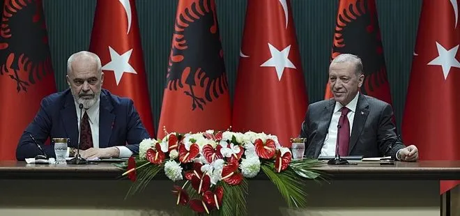Başkan Erdoğan ve Arnavutluk Başbakanı Edi Rama’dan ortak basın toplantısında önemli açıklamalar: Hedefimiz 2 milyar dolar