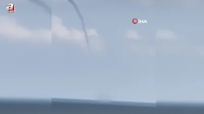 Denizde çıkan hortum kamerada