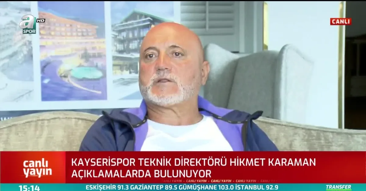 Kayserispor Teknik Direktörü Hikmet Karaman'dan Deniz Türüç açıklaması! Video