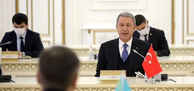 Son dakika: Milli Savunma Bakanı Akar Kazakistan Sanayi ve Altyapı Geliştirme Bakanı Atakulov ile görüştü