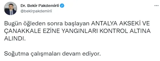 Son dakika: Antalya'daki orman yangını kontrol altına alındı - 1