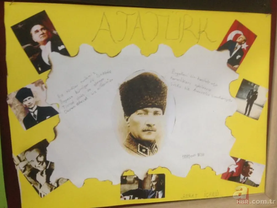 10 Kasım panosu nasıl yapılır? 10 Kasım Atatürk'ü Anma Günü pano çalışmaları! İşte örnek panolar ve yazıları... 7