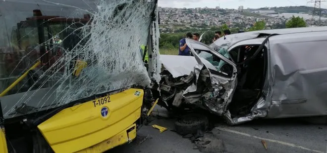 Son dakika: Başakşehir’de feci kaza! İETT otobüsüyle çarpışan hafif ticari aracın sürücüsü öldü