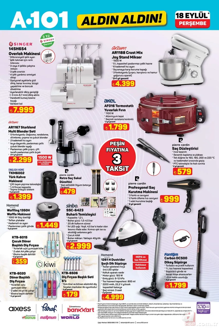 18 Eylül A101 Aldın Aldın kataloğu satışta! Bu hafta A101 indirimlerinde neler var? TV, bisiklet, yağ, tavuk, pirinç 8