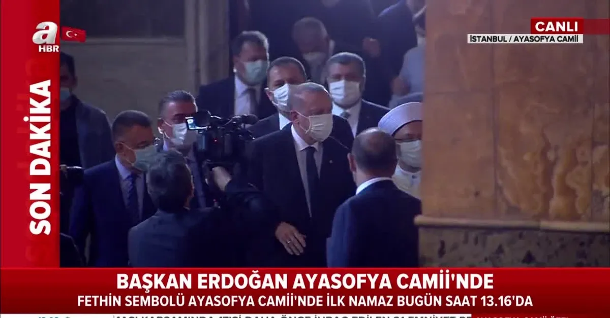 Başkan Erdoğan Ayasofya Camii'nde