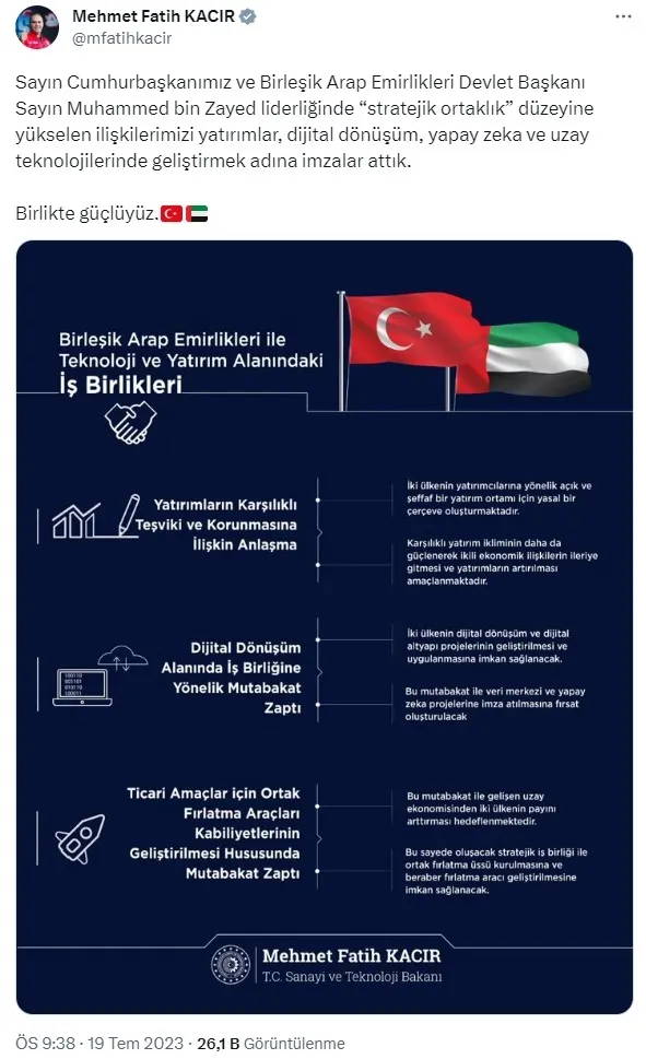 Ticaret Bakanı Bolat BAE-Türkiye İş Forumu’nda konuştu: Çok önemli anlaşmalara imza atıldı