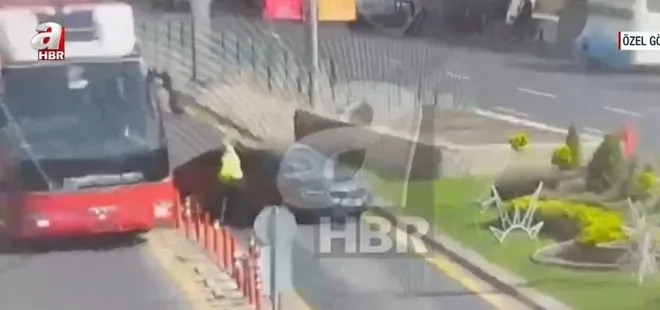 CHP’nin polis nefretinin en net görüntüleri A Haber’de! Başörtülü polis memurunun üzerine otobüsü sürdü