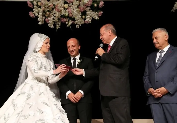 Cumhurbaşkanı Erdoğan ile TBMM Başkanı Yıldırım, düğüne katıldı