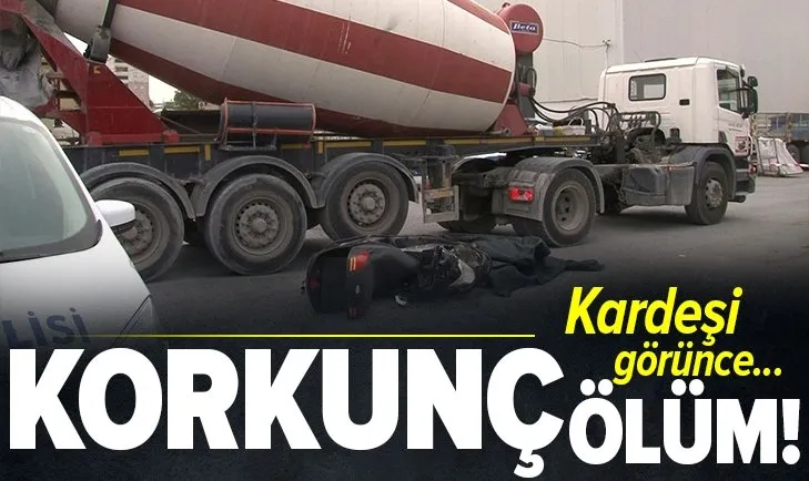 Ataşehir'de motosiklet sürücüsü beton mikserinin altında kalarak can verdi