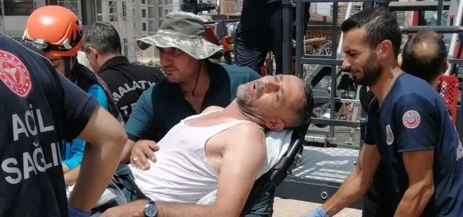 Fenalaşan vinç operatörü kurtarıldı