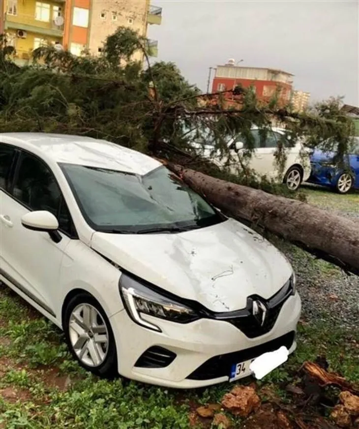 Antalya'yı fırtına yıktı geçti! Uçaklar inemedi, ağaçlar devrildi, araçlar mahsur kaldı