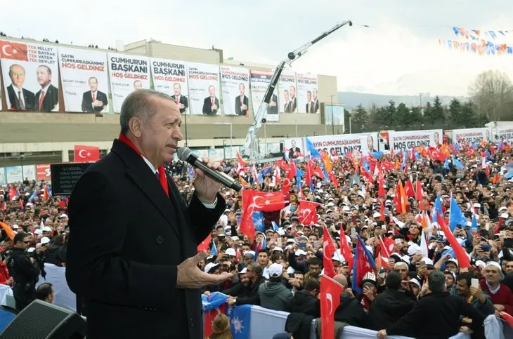 Başkan Erdoğan'ın Malatya mitinginden dikkat çeken kare