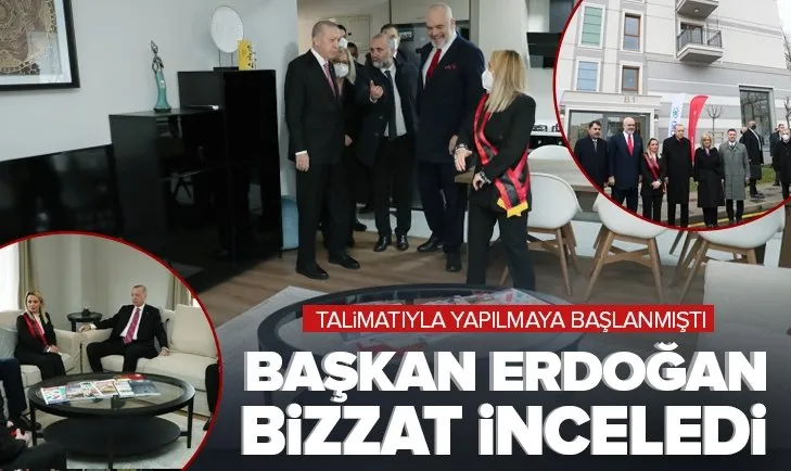 Son dakika: Başkan Erdoğan Arnavutluk’taki deprem konutlarındaki örnek daireyi inceledi