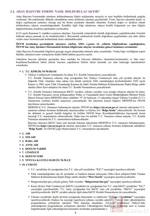 YKS başvuru kılavuzu tam 142 sayfa! YKS 2020 başvurusu yapmadan mutlaka okuyun! İşte 2020 YKS başvuru kılavuzu 9