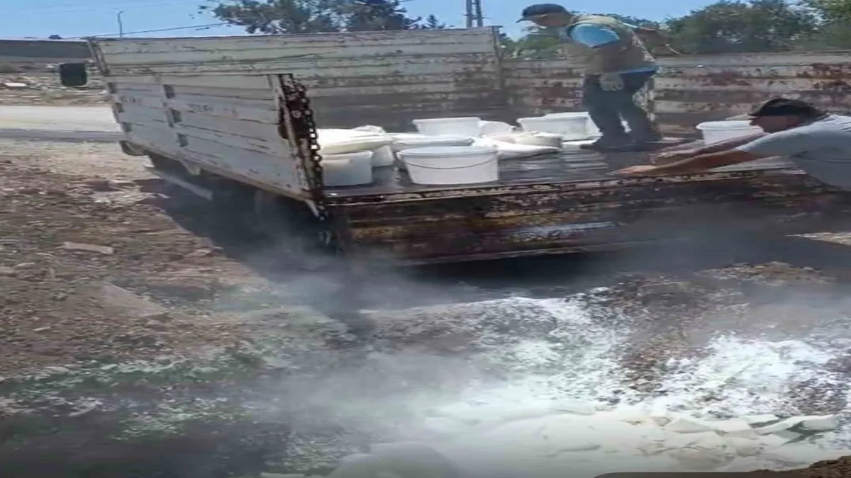 Mide bulandıran şartlarda üretilen yarım ton süt ve süt ürünü imha edildi