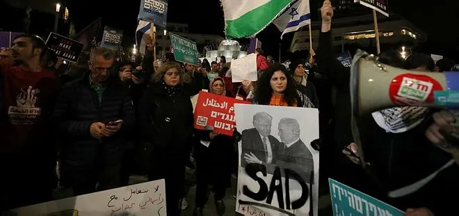 İsrail’de ABD’nin sözde barış planı karşıtı gösteri