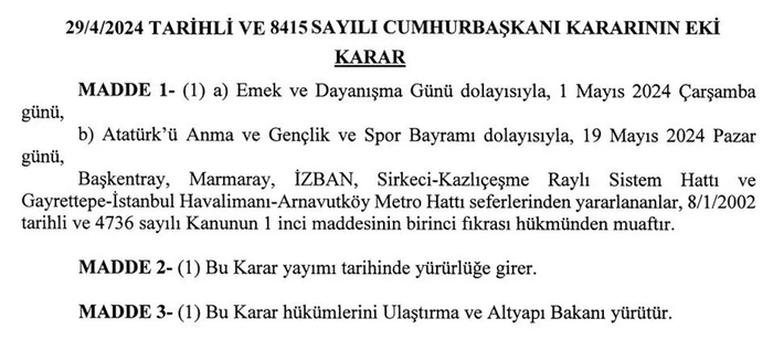 resmi-gazetede-yayimlandi-1-ve-19-mayista-marmaray-ucretsiz-olacak-1714426053730.jpeg Resmi Gazete'de yayımlandı: 1 ve 19 Mayıs'ta Marmaray ücretsiz olacak - 1