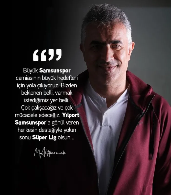 Son dakika: Samsunspor’un yeni teknik direktörü Mehmet Altıparmak oldu