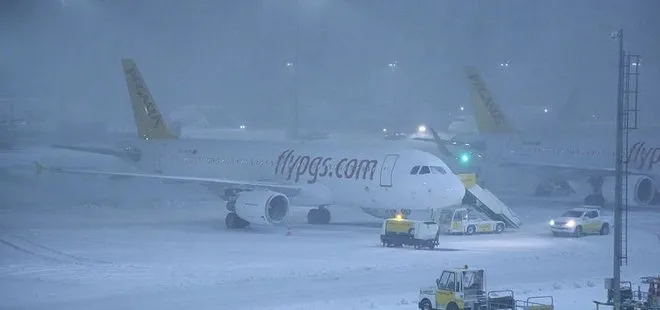 Son dakika: Sabiha Gökçen Havalimanı’nda kar kısıtlaması