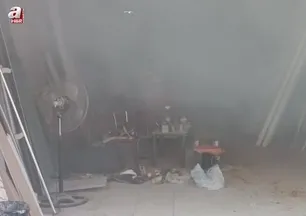 Tutuşan talaş iş yerini yaktı