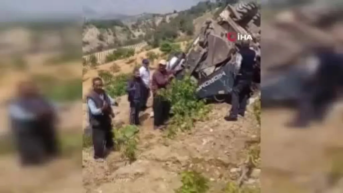Kahramanmaraş’ta iş makinesi devrildi:1 ölü