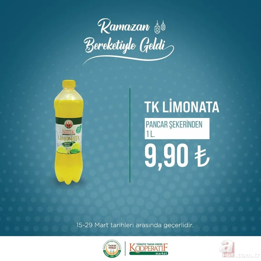 Tarım Kredi RAMAZAN Paketi 2023 | İndirimli özel fiyatlar başladı! Ayçiçek yağı, Güllaç, Tiryaki çay, Hurma, Pastırma... 20