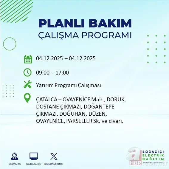 Gözler o listede! İstanbul’da 9 saatlik elektrik kesintisi: Hangi ilçeler etkilenecek? 8