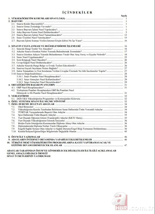 YKS başvuru kılavuzu tam 142 sayfa! YKS 2020 başvurusu yapmadan mutlaka okuyun! İşte 2020 YKS başvuru kılavuzu 3