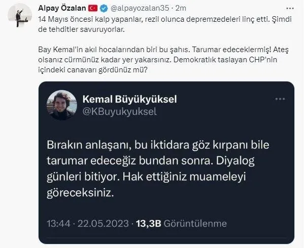 1684762962986.jpeg Koç Üniversiteli doktora öğrencisi CHP yandaşı Kemal Büyükyüksel vatandaşı hedef aldı tehditler savurdu: Tarumar edeceğiz - 2
