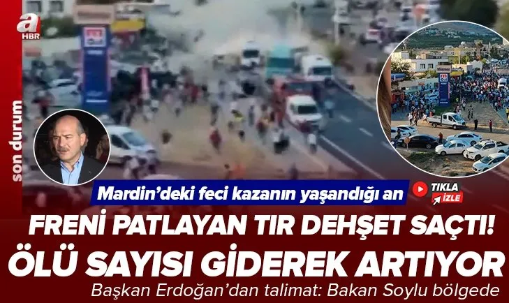Mardin’de freni patlayan kamyon kıraathaneye girdi! Çok sayıda can kaybı ve yaralı var
