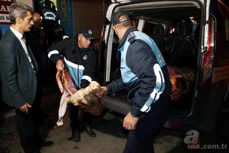 Zabıta düğmeye bastı! Erzurum’da 400 kilo kaçak et ele geçirildi