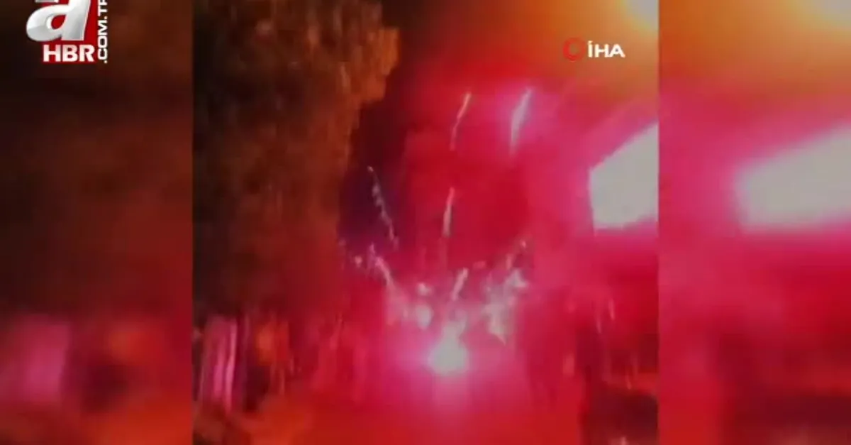 Düğünde havai fişek bomba gibi patladı