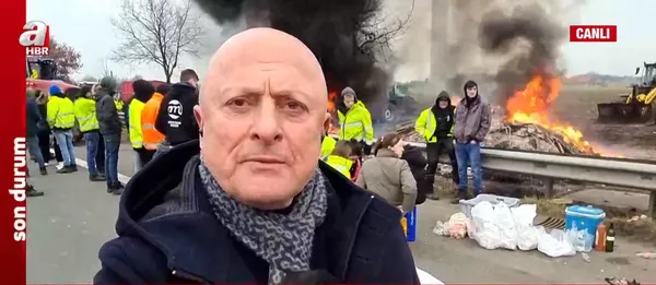 Avrupa’da grev dalgası büyüyor! A Haber protestoların merkezinde... A Haber muhabiri traktöre bindi - 3
