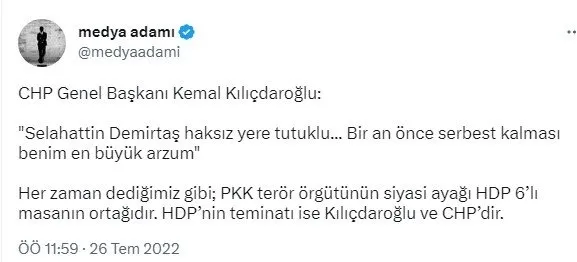 7’li koalisyonun Cumhurbaşkanı adayı Kemal Kılıçdaroğlu ve CHP'nin PKK-HDP ile ilişkileri