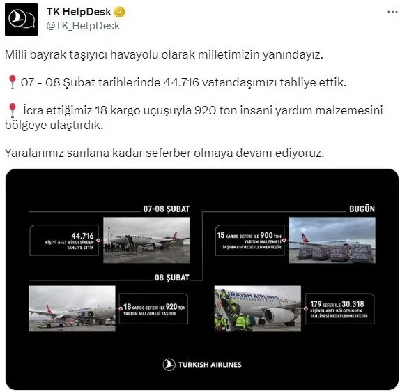 1676011347665.jpg THY tüm gücüyle milletin yanında! Deprem bölgesinden tahliyeler devam ediyor - 3