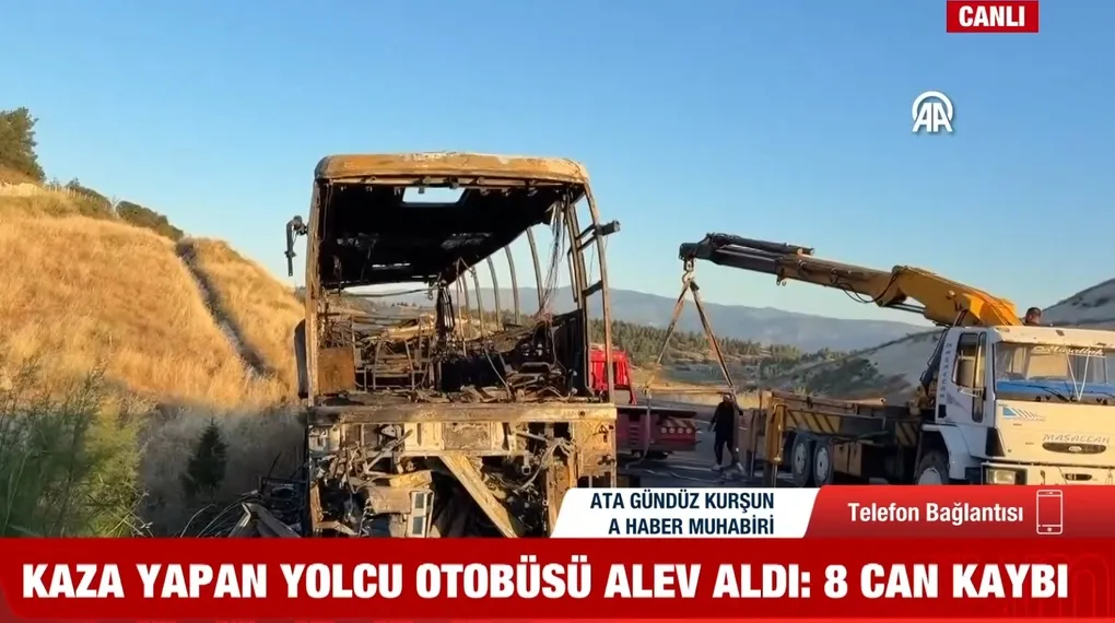 Denizli'de otobüs faciası!