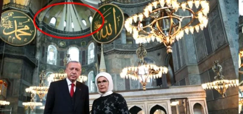 İşte Ayasofya Camii'ndeki freskleri kapatacak perdeler