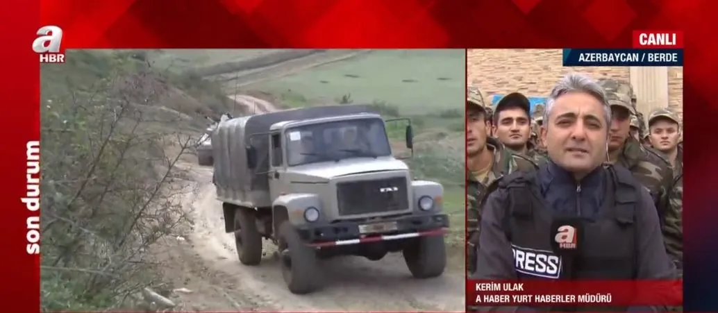 Son dakika: Azerbaycan askerleri A Haber canlı yayınında seslendi: Ver mehteri Türkiye