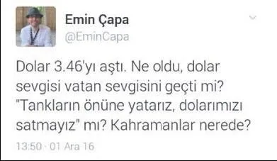 Emin Çapa'dan 15 Temmuz şehit ve gazilerine hakaret - 1