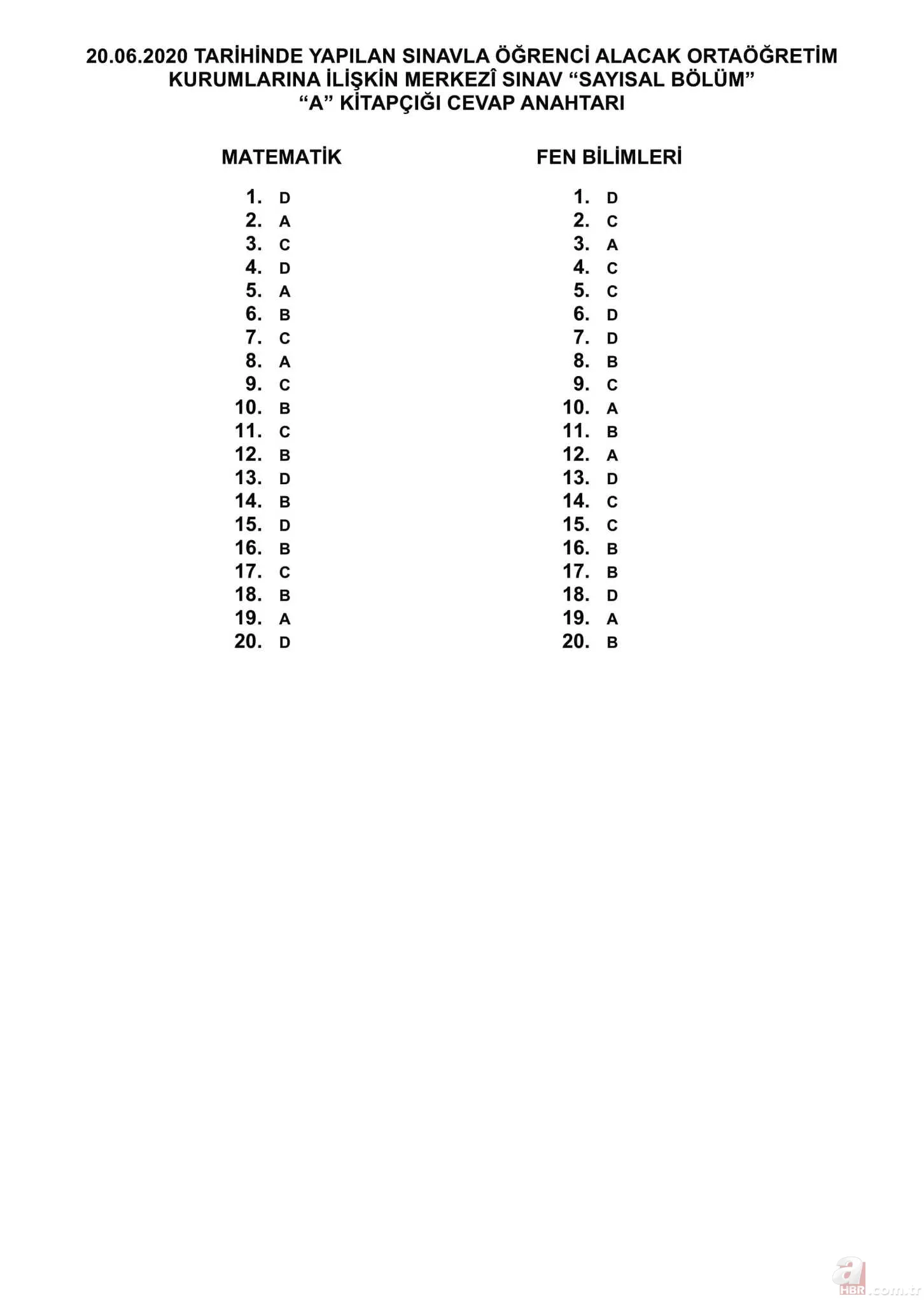 lgs sozel ve sayisal sinav sorulari ve