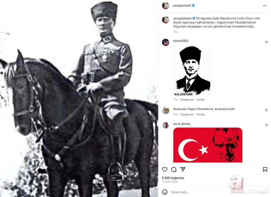 Sanat dünyasının 30 Ağustos Zafer Bayramı coşkusu! Paylaşımlar peş peşe geldi! “Hep var olsun Türkiye’m” 12