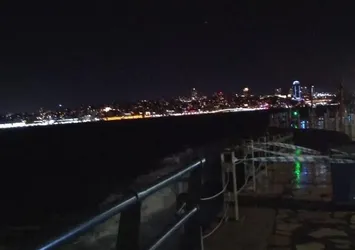 Üsküdar’da lodos dev dalgalar oluşturdu