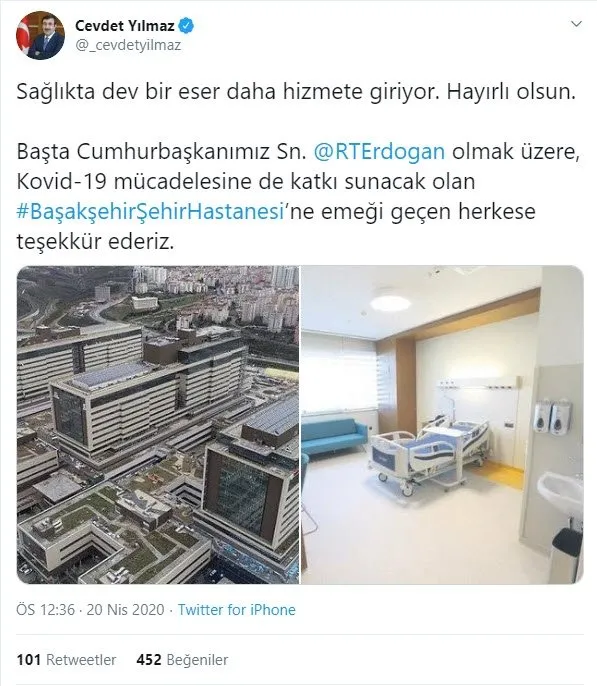 Türkiye’nin dev projesi Başakşehir Şehir Hastanesi sosyal medyaya damga vurdu!