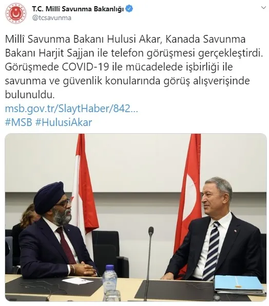Bakan Akar, Kanada Savunma Bakanı Sajjan ile görüştü - 1