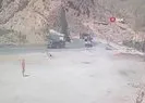 Kontrolden çıkan tır böyle devrildi!