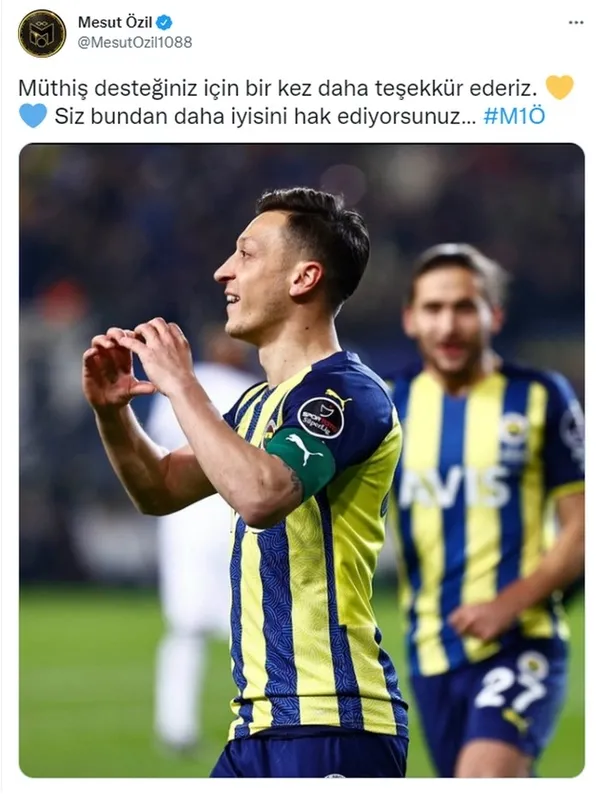 Fenerbahçe'de Mesut Özil'den dikkat çeken paylaşım - 1
