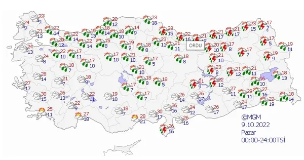 Meteorolojiden o iller için kuvvetli yağış fırtına ve 'sarı' kod uyarısı | İstanbul Ankara İzmir (8 Ekim 2022 hava durumu) - 4