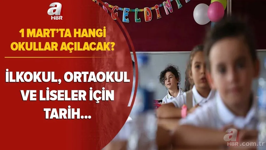 MEB son dakika: 1 Mart'ta hangi illerde okullar açılacak? İlkokul, ortaokul ve liseler ne zaman açılır? 5,6,7,8 ve 9, 10, 11 sınıflar... 1