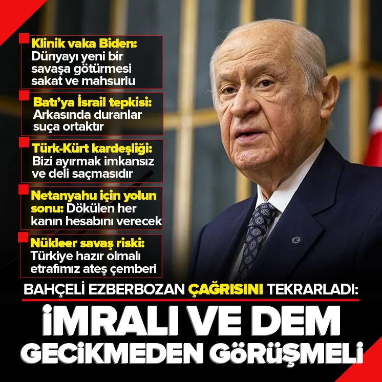 Bahçeli: İmralı ve DEM grubu görüşmeli